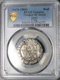 1474 PCGS XF Spain Ferdinand Isabella 1 Real Columbus Granada Mint Hammered Silver Coin (25121002C)