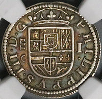 1608-C NGC AU 55 Spain 1 Real Seville Philip III Segovia Silver Coin POP 1/0 (23043002C)