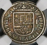 1608-C NGC AU 55 Spain 1 Real Seville Philip III Segovia Silver Coin POP 1/0 (23043002C)