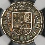 1608-C NGC AU 55 Spain 1 Real Seville Philip III Segovia Silver Coin POP 1/0 (23043002C)