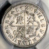 1726-M PCGS MS 62 Spain 1 Real Philip V Madrid Mint State Colonial Silver Coin (26100801C)