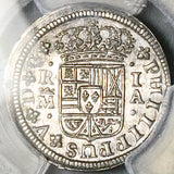 1726-M PCGS MS 62 Spain 1 Real Philip V Madrid Mint State Colonial Silver Coin (26100801C)