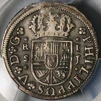 1726/5-S PCGS VF 30 Spain 1 Real Philip V Seville Colonial Silver Coin POP 1/0 (25060102C)