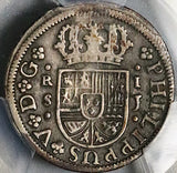 1726/5-S PCGS VF 30 Spain 1 Real Philip V Seville Colonial Silver Coin POP 1/0 (25060102C)