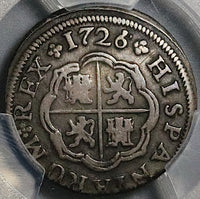 1726/5-S PCGS VF 30 Spain 1 Real Philip V Seville Colonial Silver Coin POP 1/0 (25060102C)