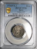 1726/5-S PCGS VF 30 Spain 1 Real Philip V Seville Colonial Silver Coin POP 1/0 (25060102C)
