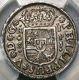 1738-S PCGS AU 50 Spain 1 Real Philip V Silver Seville Coin POP 1/0 (23051202C)