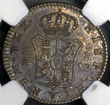 1799-M NGC MS 62 Spain 1 Real Charles IV Madrid Silver Coin Stuart Collecton POP 1/0 (25032502C)