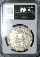 1810-M NGC AU 55 Napoleon Spain 20 Reales Scarce Small Eagle Madrid Mint Silver Coin (25032602C)