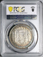 1851 PCGS XF Isabel 2 Spain 20 Reales Seville Mint Silver Crown Coin (25022601C)