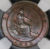1870 OM NGC MS 64 Spain 2 Centimos Provisional Government Coin (24111002C)