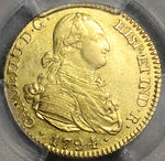 1794 PCGS AU 55 Spain 2 Escudos Charles IV Madrid Gold Coin POP 3/1 (23080301D)