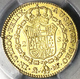 1794 PCGS AU 55 Spain 2 Escudos Charles IV Madrid Gold Coin POP 3/1 (23080301D)