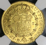 1804 NGC MS 63 Spain 2 Escudos Charles IV Madrid Gold Overassayer Coin (23083101D)