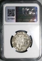 1497 NGC MS 63 Spain Ferdinand V Isabel I 2 Reales Granada Columbus Silver Coin POP 2/1 (25031902C)