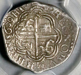 1600/599-G PCGS VF 35 Spain 2 Reales Philip III Cob Rare Overdate Granada Mint Silver Coin POP 1/0 (26061402C)