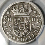 1721-S PCGS VF 30 Spain 2 Reales 7/7 Philip V Seville Mint Error Silver Coin (25100205C)
