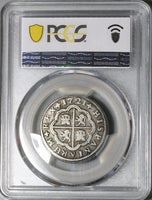 1721-S PCGS VF 30 Spain 2 Reales 7/7 Philip V Seville Mint Error Silver Coin (25100205C)
