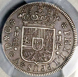 1723-F PCGS AU 50 Spain 2 Reales Philip V Segovia Mint Silver Coin (26100802C)