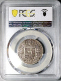 1723-F PCGS AU 50 Spain 2 Reales Philip V Segovia Mint Silver Coin (26100802C)