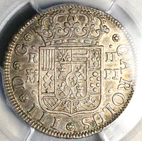 1764-M PCGS AU 58 Spain 2 Reales Madrid Charles III Colonial Silver Coin POP 1/0 (25071301C)