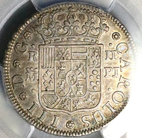 1764-M PCGS AU 58 Spain 2 Reales Madrid Charles III Colonial Silver Coin POP 1/0 (25071301C)