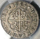 1764-M PCGS XF 45 Spain 2 Reales Madrid Charles III Silver Coin POP 1/1 (25100702C)