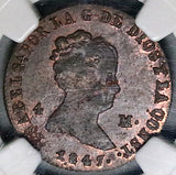 1847-JA NGC AU 58 Spain 4 Maravedis Isabel 2 Jubia Mint Coin (25101702C)