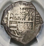 1628-To PCGS VF Spain 4 Reales Philip IV Cob Full Date Toledo Mint Silver Coin (25050302C)