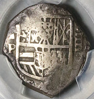 1628-To PCGS VF Spain 4 Reales Philip IV Cob Full Date Toledo Mint Silver Coin (25050302C)