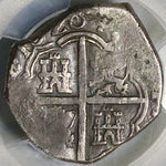 1628-To PCGS VF Spain 4 Reales Philip IV Cob Full Date Toledo Mint Silver Coin (25050302C)