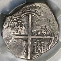 1628-To PCGS VF Spain 4 Reales Philip IV Cob Full Date Toledo Mint Silver Coin (25050302C)