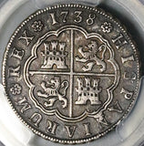 1738-M PCGS XF 45 Spain 4 Reales Madrid Mint Philip V Silver Coin POP 1/0 (26061202C)
