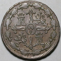 1776 Spain 8 Maravedis Charles III VF Segovia Colonial Copper Coin (25071601R)