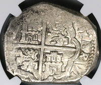 1650 NGC AU 58 Spain 8 Reales Madrid Mint Philip IV Cob Silver Coin POP 1/1 (24112001D)