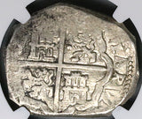 1650 NGC AU 58 Spain 8 Reales Madrid Mint Philip IV Cob Silver Coin POP 1/1 (24112001D)