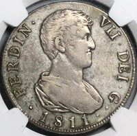 1811-V NGC VF 35 Spain 8 Reales Ferdinand VII Valencia Silver Coin POP 1/3 (23051302C)