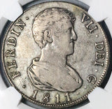 1811-V NGC VF 35 Spain 8 Reales Ferdinand VII Valencia Silver Coin POP 1/3 (23051302C)