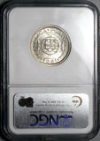 1951 NGC MS64 St Thomas Prince Island 5 Escudos Silver 72k Vintage Holder Coin (25042701C)