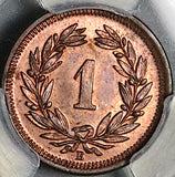 1904-B PCGS MS-64 RB Switzerland  1 Rappen Choice Bern Mint State Coin POP 1/1 (26020101C)
