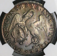 1740 NGC MS 63 Basel 1/4 Thaler Dragon City View Swiss Canton Silver Coin (23050302D)