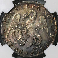 1740 NGC MS 63 Basel 1/4 Thaler Dragon City View Swiss Canton Silver Coin (23050302D)