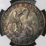 1740 NGC MS 63 Basel 1/4 Thaler Dragon City View Swiss Canton Silver Coin (23050302D)