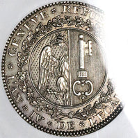 1795 NGC MS 62 Geneva 6 Florins 1/2 Thaler Swiss Canton Silver Coin (25051103C)