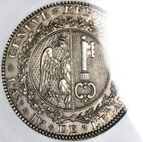 1795 NGC MS 62 Geneva 6 Florins 1/2 Thaler Swiss Canton Silver Coin (25051103C)