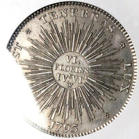 1795 NGC MS 62 Geneva 6 Florins 1/2 Thaler Swiss Canton Silver Coin (25051103C)