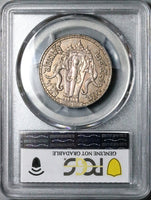 1921 NGC AU Thailand 1 Baht BE257 Elephants Rama VI Key Date Silver Coin (24100604C)