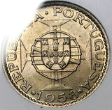 1958 NGC MS 65 Timor 1 Escudo Portugal Colony Gem Asia Coin (25051101C)