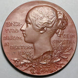 1897 Great Britain Victoria Diamond Jubilee UNC Bronze Medal with Case 55mm 77g (25011801R)