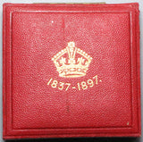 1897 Great Britain Victoria Diamond Jubilee UNC Bronze Medal with Case 55mm 77g (25011801R)